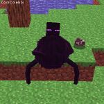 1:1 ambiguous_gender ambiguous_prey animated animated_gif belly big_belly cole_cool_boi digestion_implied duo enderman heart_symbol holding_belly low_res male male/ambiguous microsoft minecraft mojang oral_vore short_playtime sitting sitting_on_ground squirming vore xbox_game_studios