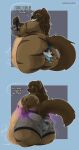 abdominal_bulge absurd_res almost_fully_inside anal anal_vore anthro belly between_buttocks big_belly black_sclera blorp blue_eyes blue_hair blue_tongue bodily_fluids body_in_anus bottomwear breath brown_body brown_fur brown_hair canid canine canis clothing clothing_pull comic domestic_dog duo endosoma english_text fur groan groaning_belly gurglegluts hair hand_print head_between_buttocks hi_res hyena inside_clothing jay_(gurglegluts) larger_pred living_insertion long_hair magic male male/male male_pred male_prey mammal mixed_breed moobs nude overweight overweight_male panting prey_outline raised_tail rear_view red_eyes rumbling_stomach safe_vore sequence shepsky size_difference smile sweat tail teasing text tight_bottomwear tight_clothing tight_fit tongue tongue_out trapped_in_clothing underwear vore whining white_body white_fur