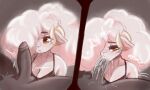 5:3 absurd_res anthro balls big_breasts big_penis blush bodily_fluids body_blush bovid bovine bra breasts brown_body brown_eyes brown_fur caprine clothed clothing comic curly_hair dennhaze digital_media_(artwork) duo erection fellatio female fur genital_fluids genitals hair hi_res horn humanoid_genitalia humanoid_penis looking_at_viewer looking_pleasured male male/female mammal moan motion_lines mustelid nude one_eye_obstructed open_mouth oral oral_penetration otter penetration penile penis precum presenting pubes sex sheep simple_background sketch sucking surprised text throb throbbing throbbing_penis underwear vein veiny_penis white_body white_hair