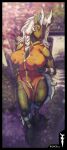 anthro asian_clothing big_breasts black_body breast_grab breasts chinese_clothing clothing dnp101 east_asian_clothing female female_anthro generation_5_pokemon grope hand_on_breast hooves legwear looking_at_viewer nintendo pantyhose pokemon pokemon_(species) solo zebstrika