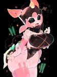  !? 1girl absurdres alternate_breast_size_(larger) animal_ear_legwear aria_(robot)_(zenless_zone_zero) aria_(zenless_zone_zero) blush breasts commentary cowboy_shot highres large_breasts open_mouth pink_hair pink_thighhighs quad_tails question_mark_in_eye rabbit_ear_legwear robot_girl solo standing thighhighs usa37107692 zenless_zone_zero 