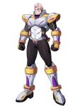  1boy absurdres adapted_costume alternate_costume armor armored_boots bald belt blue_eyes body_armor bodysuit boots commission commissioner_upload covered_abs facial_mark forehead_jewel full_body gauntlets gloves high_collar highres knee_armor mega_man_(series) mega_man_x5 mega_man_x_(series) muscular muscular_male non-web_source redesign shoulder_armor sigma_(mega_man) smirk transparent_background uta_guipiy 