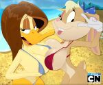 2025 4_fingers anatid anseriform anthro areola areola_slip artist_name avian beach big_breasts bikini biped bird black_eyebrows black_eyes blonde_hair blue_bikini blue_clothing blue_sky blue_swimwear bottomless bottomless_anthro bottomless_female breast_squish breasts breasts_frottage brown_body brown_ears brown_eyelids brown_fur brown_hair buckteeth cartoon_network clothed clothed_anthro clothed_female clothing countershade_fur countershading day duck duo ears_tied_back english_text eyebrows eyelashes feathers female female_anthro fingers fur gesture gloves goz-o hair half-closed_eyes hand_gesture handwear lagomorph leporid lola_bunny long_hair looking_aside looking_at_viewer looney_tunes mammal mountain multicolored_body multicolored_fur narrowed_eyes non-mammal_breasts one_eye_half-closed open_mouth outside palm_tree pink_areola pink_eyelids pink_inner_ear pink_nose pink_tongue plant rabbit red_bikini red_bikini_top red_clothing red_swimwear sand scuted_legs scutes sea short_hair skimpy sky snout squish standing swimwear tail tail_feathers tan_body tan_feathers tan_fur teeth text the_looney_tunes_show tina_russo tongue tongue_out tree two-piece_swimsuit two_tone_body two_tone_fur v_sign warner_brothers water white_clothing white_gloves white_handwear white_text yellow_legs