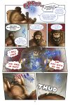 2:3 absurd_res angry anthro arm_hair armpit_hair awarebear bandage bear beard belly belly_hair blockage_(layout) body_hair canid canine chest_hair claws comic curtis_(awarebear) dialogue duo english_text facial_hair falling_back forearm_hair forearms fur fur_growth fur_markings growling growth hairy hairy_hands hairy_legs hand_on_head hi_res human_to_anthro humanoid_pointy_ears laugh looking_at_another magical_creature male mammal markings muscular muscular_anthro muscular_male mythological_canine mythological_creature mythology navel nipples nude on_ground onomatopoeia pawpads paws pointy_ears profanity screaming seven_frame_image sharp_teeth shoulder_hair sitting sitting_on_ground slightly_chubby smile snout solo sound_effects species_transformation speech_bubble talking_to_another teeth text transformation transformation_sequence werecanid werecanine werecreature wereursid werewolf