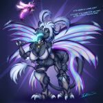 1:1 4_arms antennae_(anatomy) anthro arthropod bioluminescence bra breasts carapace chest_tuft choker cleavage clothed clothing collar dialogue dragon drothdor english_text fatchaos female fur furred_dragon furred_scalie glowing glowing_eyes glowing_tongue glowtorb hair hi_res horn hybrid insect jewelry leaning leaning_forward lepidopteran looking_at_viewer moth multi_arm multi_limb mythological_creature mythological_scalie mythology necklace overweight scalie simple_background solo spots standing tail teeth text tongue tongue_out tuft underwear wings