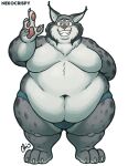3_toes 4_fingers alpha_channel anthro awkward awkward_smile belly belly_folds belly_overhang big_belly big_moobs blue_clothing blue_speedo blue_swimwear canada_lynx cheek_tuft chubby_cheeks claws clothing cute_fangs disney double_chin ears_up facial_tuft fangs feet felid feline fingers fur gesture grey_body grey_fur hi_res looking_at_viewer love_handles lynx male mammal markings moobs multicolored_body multicolored_fur nails navel neck_tuft nekocrispy obese obese_anthro obese_male overweight overweight_anthro overweight_male pawbert_lynxley pawpads pointy_ears showing_teeth smile smiling_at_viewer speedo spots spotted_body spotted_fur swimwear teeth thick_thighs toe_claws toes tuft wide_hips yellow_eyes zootopia