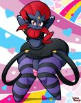 :3 absurd_res anthro artist_name big_butt big_penis biped butt circumcised clothing colored crop_top eyelashes fangs femboy flaccid forehead_gem gem generation_4_pokemon genitals glans hands_behind_head hi_res huge_butt huge_penis humanoid_genitalia humanoid_penis knock-kneed legwear lgbt_pride looking_at_viewer lunaris_parukia male male_anthro midriff navel nintendo pattern_clothing pattern_legwear pattern_stockings penis pokemon pokemon_(species) pride_colors red_eyes shaded shirt solo standing stockings striped_clothing striped_legwear striped_stockings stripes suspenders teeth text thick_eyelashes topwear weavile