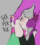 anthro anthro_on_anthro anthro_penetrated anthro_penetrating anthro_penetrating_anthro balls black_clothing black_robe blush blush_lines bodily_fluids bovid breath caprine clothed clothed_anthro clothed_male clothing darkner deltarune dripping duo eyes_mostly_closed faceless_character fellatio floppy_ears fur genitals glk goat green_clothing green_robe grey_background gynomorph hand_on_head hand_on_leg hand_on_thigh head_tuft horn humanoid_genitalia humanoid_penis intersex intersex/male intersex_penetrating intersex_penetrating_male looking_at_another looking_at_partner looking_up lop_ears male male_penetrated mammal mostly_offscreen_character multicolored_clothing multicolored_robe musk musky_penis narrowed_eyes nude_anthro onomatopoeia oral oral_penetration penetration penile penis pink_clothing pink_horn pink_scarf pubes purple_balls purple_body purple_penis purple_skin ralsei reptile robe saliva saliva_drip saliva_on_penis scalie scarf sex simple_background size_difference smaller_male sound_effects susie_(deltarune) sweat sweaty_face text tommyowo tuft undertale_(series) vein veiny_penis white_body white_fur