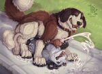 4_balls absurd_res american_opossum anal anal_penetration animal_genitalia animal_penis balls big_balls big_penis bodily_fluids canid canine canis casca_ozymandius collar cum digital_media_(artwork) digital_painting_(artwork) domestic_dog duo equine_genitalia equine_penis excessive_cum excessive_genital_fluids feral feral_on_feral from_front_position genital_fluids genitals hexacult hexposs_(hexacult) hi_res huge_balls huge_penis hyper interspecies lying male mammal marsupial missionary_position molosser mountain_dog multi_balls multi_genitalia on_back painting_(artwork) penetration penis public quadruped_penetrating saint_bernard sex