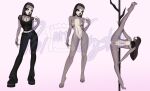 2025 4_toes 5_fingers anthro areola artist_logo bent_arm bent_legs biped black_boots black_bottomwear black_bow_tie black_clothing black_collar black_eyebrows black_footwear black_hair black_nose black_pants black_shirt black_topwear boots bottomwear bow_tie bow_tie_only breasts claws clothed clothed_anthro clothed_female clothing collar collarbone colored cross cross_necklace dancing digital_drawing_(artwork) digital_media_(artwork) distracting_watermark english_description eyebrows eyelashes facial_markings feet female female_anthro finger_claws fingers footwear fully_clothed fully_clothed_anthro fully_clothed_female fur genitals grey_claws grey_eyes grey_lips grey_markings hair head_markings hi_res humanoid_genitalia humanoid_vulva jewelry light lighting lips logo long_claws long_hair looking_at_viewer mammal markings model_sheet mostly_nude mouth_closed multicolored_body multicolored_fur necklace nipples nude nude_anthro nude_female pants pilosan pink_areola pink_nipples polarrcrystall pole pole_dancing pupils shaded shirt shoes slim_anthro slim_female sloth small_breasts solo spread_legs spreading standing straight_arms straight_legs stripper stripper_pole thick_bottom_lip toe_claws toes topwear vulva watermark white_body white_fur white_pupils white_sclera xenarthran