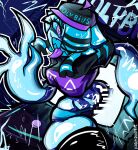 arcade diddlydooter1 electricity female ghost hi_res humanoid polybius sharp_teeth shocked spirit teeth thick_thighs tongue tongue_out urban_legend wide_hips
