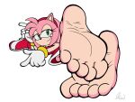 4:3 5_toes alpha_channel amy_rose anthro barefoot clothing eulipotyphlan feet female foot_fetish foot_focus footwear gloves handwear hedgehog looking_back mammal meme meme_pose pink_body sega shoes shoes_removed skoufidios smile soles solo sonic_the_hedgehog_(series) toes white_clothing white_gloves white_handwear