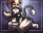  anthro breasts generation_6_pokemon genitals gynomorph intersex lucreteer nintendo penis pinup pokemon pokemon_(species) pose pyroar solo video_games 