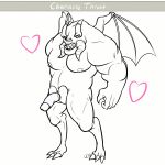  &lt;3 animal_genitalia animated big_muscles bravely_default claws demon genital_slit genitals horn loop male monster muscular nipples pecs silicon_studio slit solo unknown_artist wiggle wings 