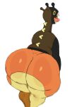  absurd_res ambiguous_gender anthro bent_over big_butt blush bottomless brown_eyes butt clothed clothing farigiraf generation_9_pokemon half-closed_eyes hi_res hoodie huge_butt huge_hips huge_thighs looking_back multicolored_body narrowed_eyes nintendo pokemon pokemon_(species) solo sssonic2 thick_thighs topwear two_tone_body video_games wide_hips 