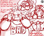  absurd_res anal anthro bodily_fluids bowser butt clothed clothing dialogue drooling duo hi_res male male/male mario mario_bros nintendo saliva simple_background simple_coloring sketch slightly_chubby trashtoonz video_games 