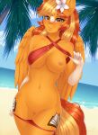  anthro areola beach bikini bikini_down bikini_pull breasts clothed clothing clothing_pull cutie_mark equid equine exposed_breasts fan_character female flashing flashing_breasts fur fur_markings genitals hasbro hi_res jewelry leg_markings looking_at_viewer mammal markings my_little_pony navel necklace nipples outside partially_clothed pegasus public public_nudity pussy sand seaside serenity_(whitefeather0) sky smile smiling_at_viewer socks_(marking) solo swimwear swimwear_pull undressing water wings winnigrette 