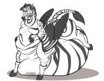  belly content equid equine expansion full huge_stomach hyper inflation mammal pegasus pillow_tummy taur weight_gain wings zebra 