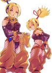  2girls armor ass blonde_hair fishnets multiple_girls overlord_(maruyama) rurukichi siblings tina_grenville twins 