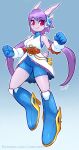  2022 5_fingers absurd_res anthro blue_clothing clothing dragon female fingers freedom_planet gradient_background hair hi_res jamoart plantigrade purple_hair sash_lilac signature simple_background smile solo video_games white_clothing wingless_dragon 
