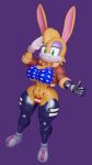  2022 abs anthro archie_comics big_breasts breasts bunnie_rabbot clothing cybernetics cyborg female gesture hi_res lagomorph leporid looking_at_viewer machine mammal rabbit salute sega solo sonic_the_hedgehog_(archie) sonic_the_hedgehog_(comics) sonic_the_hedgehog_(series) stars_and_stripes swimwear thick_thighs thumbs_up united_states_of_america vaultlad wide_hips 