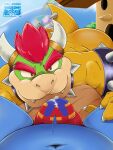  2022 absurd_res anthro anthro_on_anthro armband ass_up avian belly big_bulge big_butt big_muscles bird bodily_fluids bowser bulge butt claws clothing collar crossover day duo el_booki eyebrows first_person_view genital_fluids hair hi_res horn king_dedede kirby_(series) koopa looking_at_viewer lying male male/male mario_bros muscular muscular_anthro muscular_male navel nintendo nude on_back on_front outside pecs penguin plant precum precum_through_clothing precum_through_underwear scalie sky smile solo_focus spiked_armband spiked_collar spiked_tail spikes spikes_(anatomy) teeth text tree underwear url video_games watermark wet wet_clothing 
