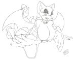  anthro big_breasts big_butt breasts butt chiropteran clothed clothing female flying footwear hi_res high_heels krocialblack lipstick looking_at_viewer makeup mammal membrane_(anatomy) membranous_wings piercing rouge_the_bat sega shoes smile solo sonic_the_hedgehog_(series) thick_thighs vampire video_games wings 