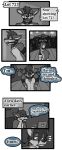  2021 anthro arms_tied ball_gag biped bound cobalt_(tatsuchan18) collar comic detailed_background english_text fur gag hair hi_res male solo speech_bubble tatsuchan18 text text_box thought_bubble 