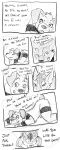  2016 all_fours anthro biped canid cobalt_(tatsuchan18) collar comic duo english_text eyes_closed fur hair hi_res male mammal open_mouth sketch speech_bubble tatsuchan18 text 