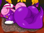  big_breasts big_butt bomba_world12 breasts bubble_butt butt female ghost hair hi_res laying_on_ground lying mario_bros nintendo on_front paper_mario paper_mario:_the_thousand_year_door pink_hair purple_body rear_view solo spirit video_games vivian_(mario) 