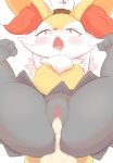 2022 3_toes after_sex after_vaginal anthro anus arms_tied black_body black_fur blush bodily_fluids bound braixen censored cheek_tuft cum cum_from_pussy cum_in_pussy cum_inside digital_media_(artwork) eyelashes facial_tuft feet female fur generation_6_pokemon genital_fluids genitals hi_res inner_ear_fluff leaking_cum looking_pleasured looking_up mosaic_censorship multicolored_body multicolored_fur neck_tuft nintendo nojaaaaaaaarori nude open_mouth pokemon pokemon_(species) presenting presenting_anus presenting_pussy pussy red_body red_eyes red_fur red_nose simple_background solo spread_legs spreading tears toes tongue tuft video_games white_background white_body white_fur yellow_body yellow_fur 