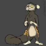  anthro domestic_ferret female hi_res ictonychine mammal marbled_polecat mustela mustelid musteline nervous polecat_(mustelid) toxicfcknferret true_musteline 