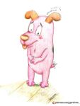  anthro canid canine canis cartoon_network courage_the_cowardly_dog courage_the_cowardly_dog_(character) cute_eyes domestic_dog hi_res male mammal solo yordraw 