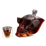  alcohol cup drinking_glass glass_bottle no_humans original shot_glass skull still_life studiolg sunglasses transparent_background 