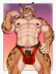  anthro bulge clothed clothing felid feline franco_(offwhitelynx) genitals hand_on_hip hi_res humanoid_genitalia humanoid_penis lynx male mammal penis solo underwear underwear_only zead_(artist) 