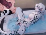  2022 anthro bathroom bathtub black_spots blush digital_media_(artwork) dildo dildo_in_pussy dildo_insertion felid female fur grey_body grey_fur inside internal licking licking_lips licking_own_lips mammal masturbation nude pantherine penetration rioeg self_lick sex_toy sex_toy_in_pussy sex_toy_insertion snow_leopard solo spots spotted_body spotted_fur tongue tongue_out toying_self vaginal vaginal_masturbation vaginal_penetration water white_body white_fur 
