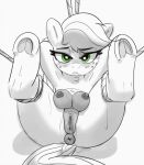  &lt;3 &lt;3_eyes anatomically_correct anatomically_correct_genitalia anatomically_correct_pussy animal_genitalia animal_pussy anus applejack_(mlp) bdsm blush bodily_fluids bondage bound chest_tuft clitoral_winking clitoris dock earth_pony equid equine equine_anus equine_pussy eyelashes feral freckles friendship_is_magic genital_fluids genitals greyscale half-closed_eyes hasbro hooves horse looking_at_viewer mammal monochrome my_little_pony narrowed_eyes nipples pabbley pony puffy_anus pussy pussy_juice rope solo teats tuft underhoof 