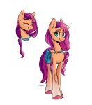  absurd_res badge bag braided_hair digital_media_(artwork) earth_pony equid equine eyebrows eyelashes eyes_closed female feral fetlocks green_eyes hair hasbro hi_res hooves horse laymyy mammal mlp_g5 multicolored_hair my_little_pony orange_body pink_hair pink_tail pony purple_hair purple_tail saddle_bag simple_background smile solo sunny_starscout_(mlp) two_tone_hair two_tone_tail white_background 