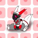  android anthro chibi fur generation_3_pokemon highlights_(coloring) machine male nintendo pawpads pink_eyes pokemon pokemon_(species) protogen protogen_visor pwnqwazr red_body red_ears red_fur red_highlights robot solo video_games white_body white_ears white_fur zangoose 