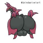  1:1 2020 axoarts backsack balls big_balls big_butt black_body black_eyes butt butt_focus feral generation_5_pokemon genitals huge_butt looking_at_viewer looking_back looking_back_at_viewer male markings multicolored_body nintendo nude pokemon pokemon_(species) quadruped rear_view red_body scolipede simple_background solo two_tone_body video_games white_background yellow_sclera 