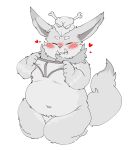  2022 anthro belly big_belly blush clothing dragon_night800 eyes_closed genitals gnar_(lol) hi_res humanoid_hands kemono league_of_legends male moobs navel nipples overweight overweight_male penis riot_games solo underwear video_games yordle 