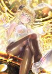  1girl absurdres ahoge animal_ears black_pantyhose blonde_hair blush breasts character_name cleavage commentary_request curled_horns detached_collar evil_grin evil_smile fake_animal_ears falling_money fur_wrist_cuffs grin hair_ornament hairclip highres holding holding_money hololive horns looking_at_viewer looking_down money pantyhose parallel_hairclips playboy_bunny rabbit_ears rabbit_tail sheep_ears sheep_girl sheep_horns shoes sitting sitting_on_table smile solo stepping_on_viewer tail tsunomaki_watame virtual_youtuber white_shoes wrist_cuffs yellow_nails yuyuiaz2 