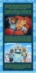  >_< 1girl 2others absurdres alt_text antlers arm_around_shoulder black_shorts blonde_hair blue_shirt blue_shorts brown_hair commentary deer_antlers deer_girl deltarune denim denim_shorts drooling english_commentary english_text ferris_wheel floating_hair furry furry_female goomyloid highres horns ice-e kris_(deltarune) long_hair mascot_costume multiple_others noelle_holiday print_shirt riding_roller_coaster roller_coaster shirt short_hair shorts sitting snowflakes thumbs_down utdr_(toby_fox) white_shirt zzz 