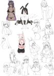  6+girls absurdres all_fours animal_ear_hairband animal_ears armpits ass bikini black_bikini black_hair black_hairband black_pantyhose blue_archive blush braid breasts cleavage closed_eyes closed_mouth clothes_lift collared_shirt commentary dark-skinned_female dark_skin demon_girl demon_horns dog_ears double_v fake_animal_ears feathered_wings grabbing_own_breast gradient_hair hair_between_eyes hairband half_up_braid halo hand_on_own_chest hand_on_own_hip hasumi_(blue_archive) hasumi_(swimsuit)_(blue_archive) highres horns huge_breasts kanna_(blue_archive) karin_(blue_archive) kayoko_(blue_archive) kirara_(blue_archive) large_breasts long_hair multicolored_hair multiple_girls official_alternate_costume official_alternate_hairstyle one_eye_closed original panties pantyhose pleated_skirt prison5262 purple_hair rabbit_ear_hairband rabbit_ears satsuki_(blue_archive) shirt skirt skirt_lift swimsuit toki_(blue_archive) topless_female underwear v very_long_hair wings 