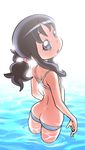  :o artist_request backlighting blue_eyes butt_crack dimples_of_venus heartcatch_precure! kurumi_erika looking_back open_mouth precure solo twintails wading water younger 
