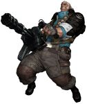  1boy belt belt_buckle belt_pouch black_boots black_gloves black_jacket blonde_hair blue_sweater boots brown_belt brown_pants buckle clothes_writing concept_art evil_grin evil_smile explosive fingerless_gloves gatling_gun gloves green_vest grenade grin gun gunz_2_the_second_duel gunz_the_duel harness holding holding_gun holding_weapon jacket jerrypark long_sideburns long_sleeves m134_minigun male_focus minigun official_art padded_jacket pants pouch quilted_clothes rivets sideburns skull_print sleeves_rolled_up smile stitched_clothes sweater third-party_source turtleneck turtleneck_sweater vest weapon 