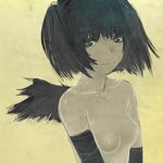 bad_id bad_pixiv_id bandages breasts nimirom nude original small_breasts solo wings 