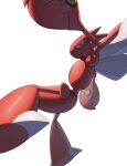  absurdres bug bullet_punch_(pokemon) commentary_request highres insect_wings kihada_magulo metal_skin no_humans pincers pokemon pokemon_(creature) pokemon_focus scizor simple_background white_background wings yellow_eyes 