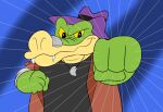  2021 4_fingers alligator alligatorid anthro biped brok_(character) brok_the_investigator clothing crocodilian fingers green_body hat headgear headwear hi_res jolly_the_lizard jollyville reptile scalie shirt solo topwear video_games 