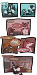  1:2 2016 9:18 all_fours anthro biped canid cobalt_(tatsuchan18) collar comic daisy_(tatsuchan18) detailed_background dialogue english_text female fenrir_(tatsuchan18) fur group hair havoc_(tatsuchan18) hi_res hyaenid lagomorph leporid male mammal mink_(tatsuchan18) open_mouth rabbit sitting speech_bubble tatsuchan18 text 